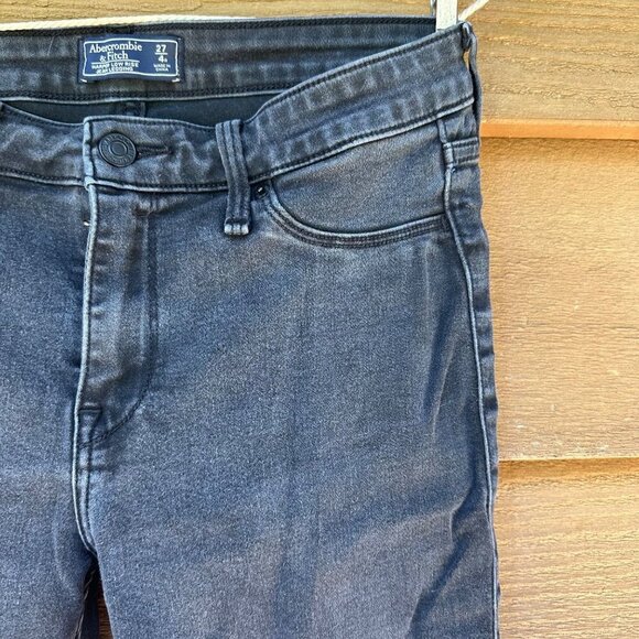 Abercrombie & Fitch Harper Low Rise Jean Jegging Faded Black Skinny Jeans Size 4 - Picture 4 of 12